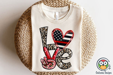 FireFighter LOVE PNG Sublimation Sublimation Owlsome.Designs 