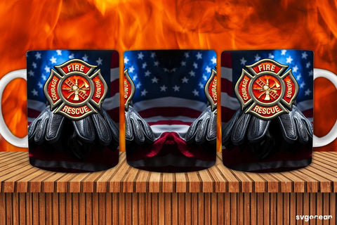 Firefighter Mug Wrap Bundle | Sublimation SVG SvgOcean 