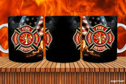 Firefighter Mug Wrap Bundle | Sublimation SVG SvgOcean 