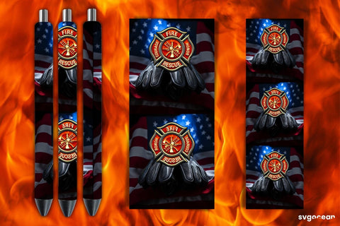 Firefighter Pen Wraps Bundle | Sublimation SVG SvgOcean 