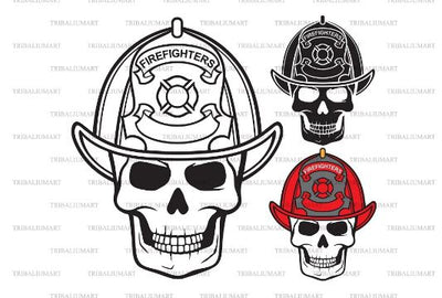 Firefighter Skull SVG TribaliumArtSF 
