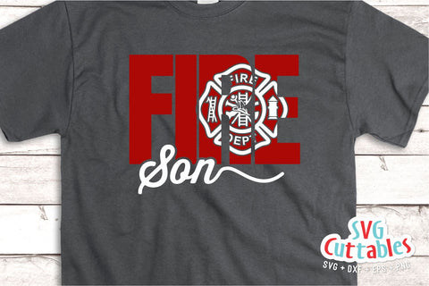 Firefighter Son svg - Fire fighter - svg - dxf - eps - png - Occupation - Silhouette - Cricut File - Digital Cut File SVG Svg Cuttables 