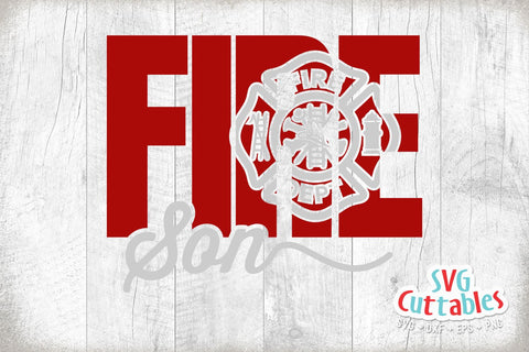 Firefighter Son svg - Fire fighter - svg - dxf - eps - png - Occupation - Silhouette - Cricut File - Digital Cut File SVG Svg Cuttables 