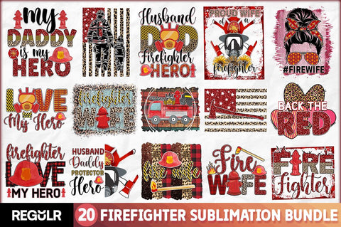 Firefighter Sublimation Bundle Sublimation Regulrcrative 