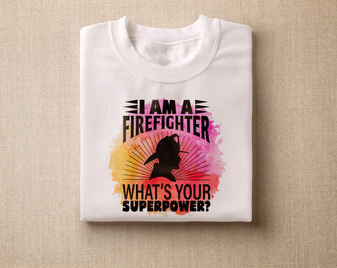 Firefighter Sublimation Designs Bundle, 6 Firefighter PNG Files, I Am Firefighter What's Your Superpower PNG, Daddy Is My Hero PNG, Firefighter Wife PNG Sublimation HappyDesignStudio 