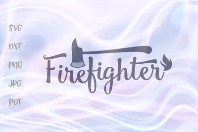 Firefighter SVG, PNG, DXF, PDF, JPG SVG Digitals by Hanna 