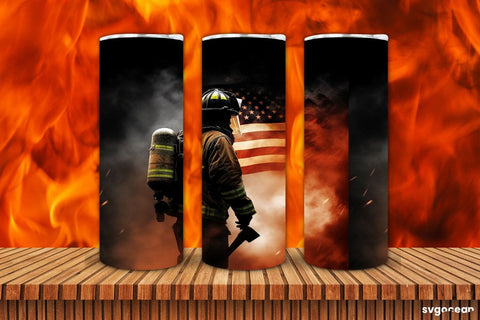 Firefighter Tumbler Wrap | 20 oz | Sublimation SVG SvgOcean 