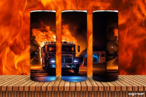 Firefighter Tumbler Wrap | 20 oz | Sublimation SVG SvgOcean 
