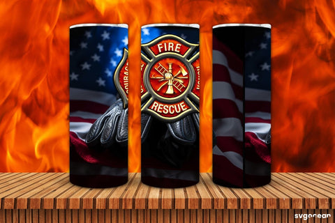 Firefighter Tumbler Wrap | 20 oz | Sublimation SVG SvgOcean 