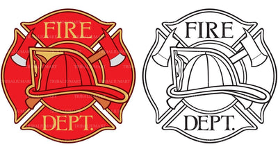 Firefighters cross symbol SVG TribaliumArtSF 