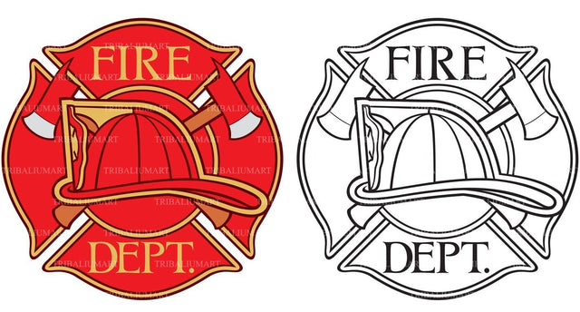 Firefighters cross symbol SVG TribaliumArtSF 