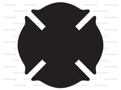 Firefighters Maltese Cross Symbol SVG TribaliumArtSF 