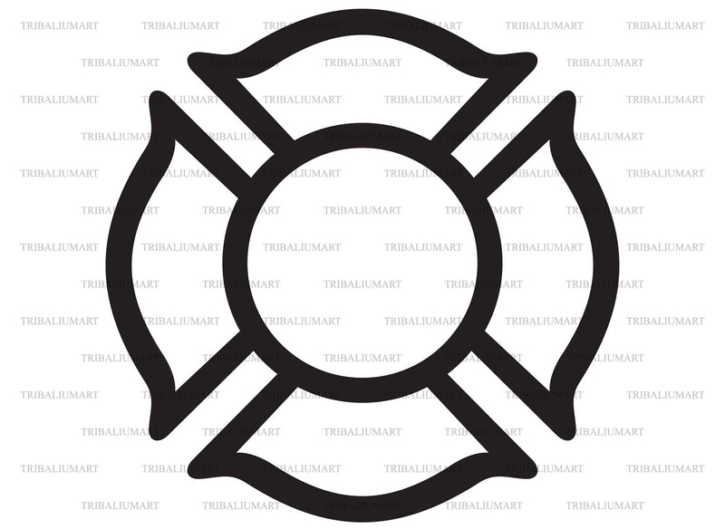 Firefighters Maltese Cross Symbol. Cut Files For Cricut, Clip Art 