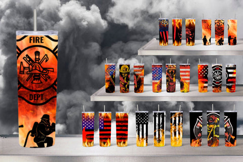 Firefighters Tumbler Sublimation Sublimation SvgOcean 