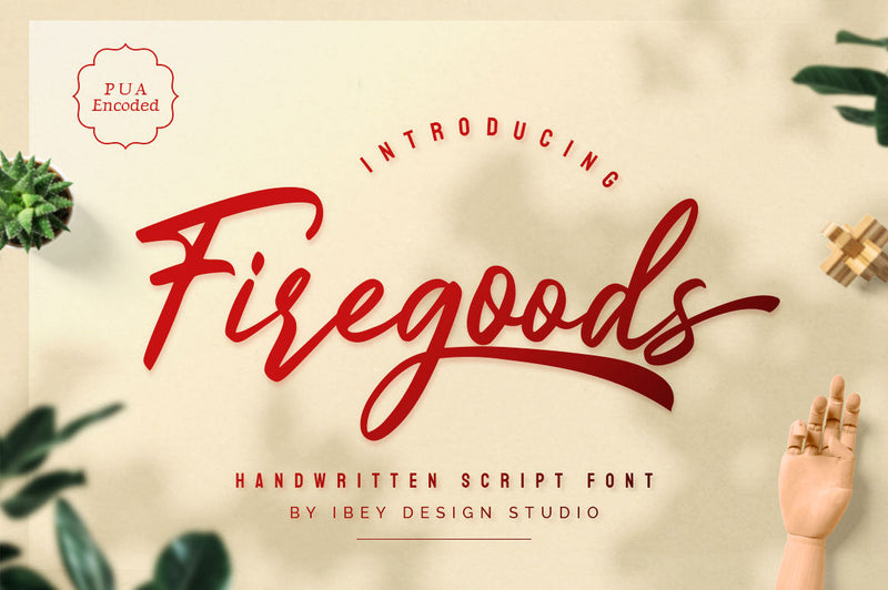 Firegoods - Handwritten Script Font Font Ibey Design 