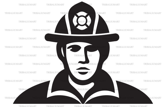 Fireman in uniform SVG TribaliumArtSF 