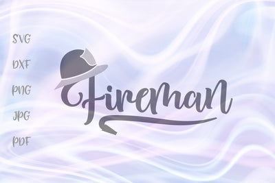 Fireman Sign SVG, PNG, DXF, PDF, JPG SVG Digitals by Hanna 