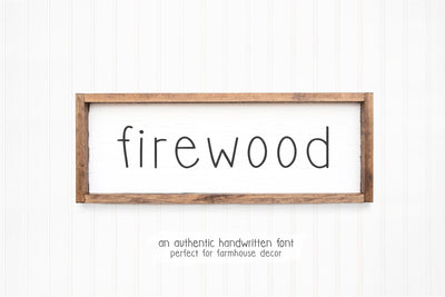 Firewood - Handwritten Farmhouse Font Font KA Designs 