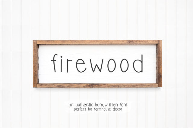 Firewood - Handwritten Farmhouse Font Font KA Designs 