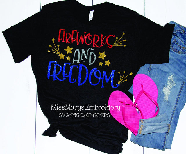Firework and Freedom SVG MissMarysEmbroidery 