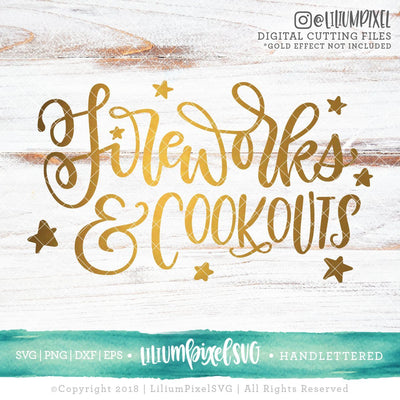 Fireworks and Cookouts SVG Lilium Pixel SVG 
