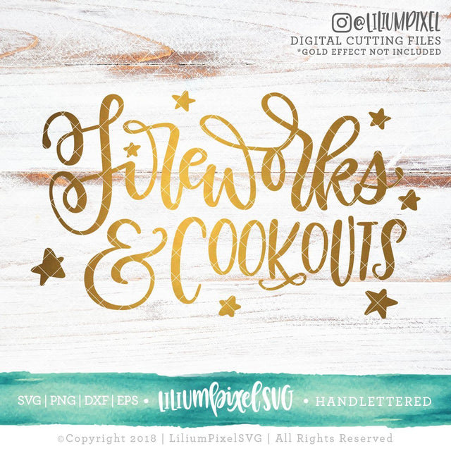 Fireworks and Cookouts SVG Lilium Pixel SVG 