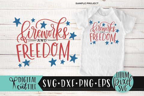 Fireworks and Freedom - Fourth of July SVG SVG Lilium Pixel SVG 