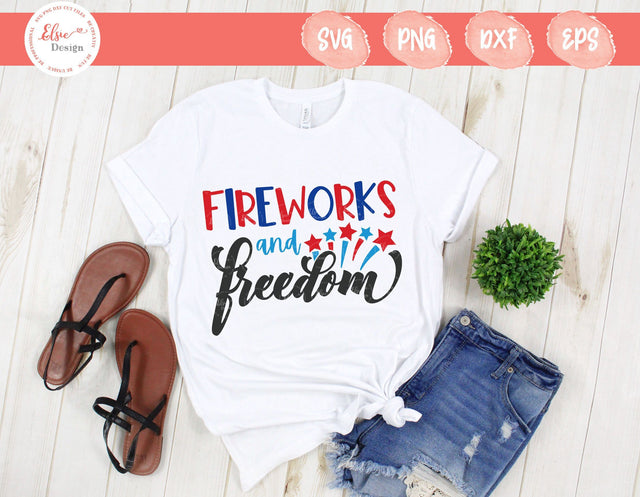 Fireworks And Freedom - SVG, PNG, DXF, EPS SVG Elsie Loves Design 