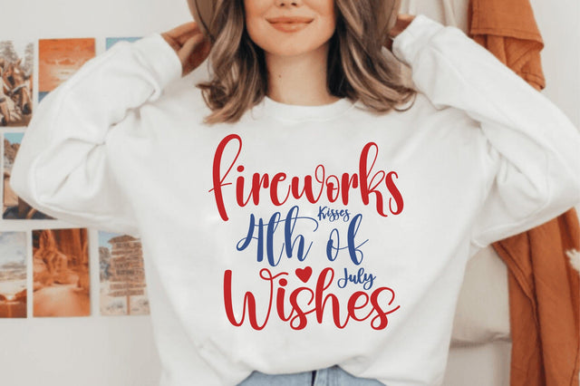 Fireworks Kisses 4th of July Wishes svg SVG orpitasn 