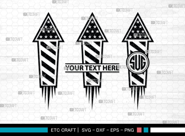 Fireworks Monogram, Fireworks Silhouette, Fireworks SVG, Fireworks Rocket Svg, Fireworks Stencil Svg, 4th Of July Svg, Celebration Svg, SB00437 SVG ETC Craft 