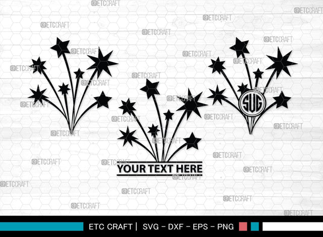 Fireworks Monogram, Fireworks Silhouette, Fireworks SVG, Fireworks Rocket Svg, Fireworks Stencil Svg, 4th Of July Svg, Celebration Svg, SB00437 SVG ETC Craft 