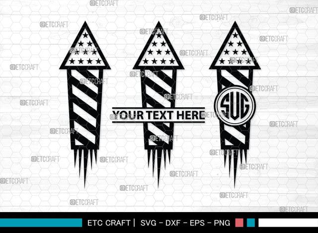 Fireworks Monogram, Fireworks Silhouette, Fireworks SVG, Fireworks Rocket Svg, Fireworks Stencil Svg, 4th Of July Svg, Celebration Svg, SB00437 SVG ETC Craft 