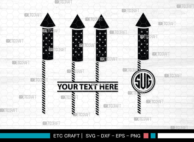 Fireworks Monogram, Fireworks Silhouette, Fireworks SVG, Fireworks Rocket Svg, Fireworks Stencil Svg, 4th Of July Svg, Celebration Svg, SB00437 SVG ETC Craft 