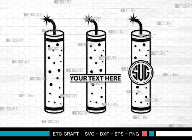 Fireworks Monogram, Fireworks Silhouette, Fireworks SVG, Fireworks Rocket Svg, Fireworks Stencil Svg, 4th Of July Svg, Celebration Svg, SB00437 SVG ETC Craft 