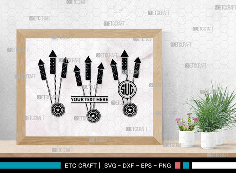 Fireworks Monogram, Fireworks Silhouette, Fireworks SVG, Fireworks Rocket Svg, Fireworks Stencil Svg, 4th Of July Svg, Celebration Svg, SB00437 SVG ETC Craft 