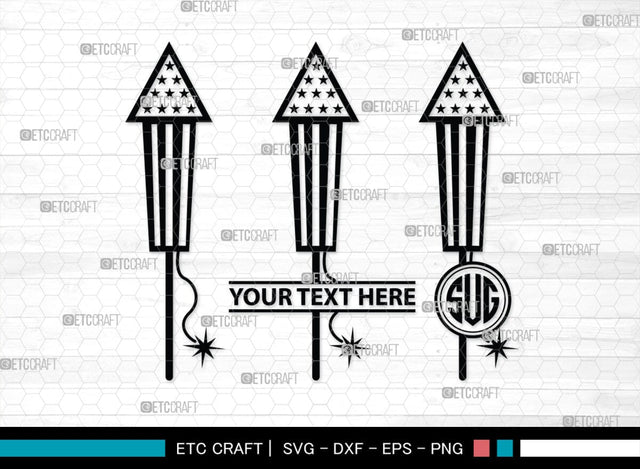 Fireworks Monogram, Fireworks Silhouette, Fireworks SVG, Fireworks Rocket Svg, Fireworks Stencil Svg, 4th Of July Svg, Celebration Svg, SB00437 SVG ETC Craft 