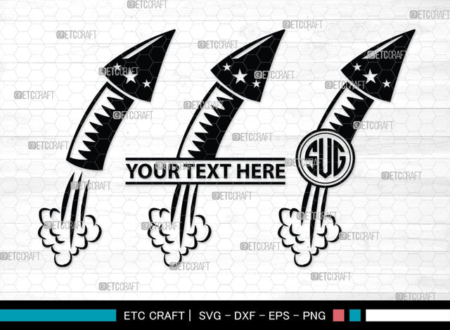 Fireworks Monogram, Fireworks Silhouette, Fireworks SVG, Fireworks Rocket Svg, Fireworks Stencil Svg, 4th Of July Svg, Celebration Svg, SB00437 SVG ETC Craft 