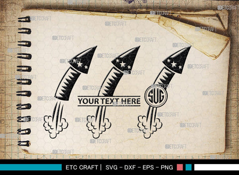 Fireworks Monogram, Fireworks Silhouette, Fireworks SVG, Fireworks Rocket Svg, Fireworks Stencil Svg, 4th Of July Svg, Celebration Svg, SB00437 SVG ETC Craft 