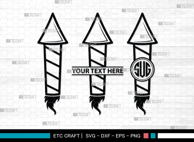 Fireworks Monogram, Fireworks Silhouette, Fireworks SVG, Fireworks Rocket Svg, Fireworks Stencil Svg, 4th Of July Svg, Celebration Svg, SB00437 SVG ETC Craft 