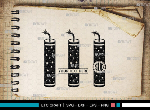 Fireworks Monogram, Fireworks Silhouette, Fireworks SVG, Fireworks Rocket Svg, Fireworks Stencil Svg, 4th Of July Svg, Celebration Svg, SB00437 SVG ETC Craft 