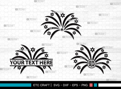Fireworks Monogram SVG | Fireworks Rocket Svg | Fireworks Svg | 4th Of July Svg | Fireworks Clipart SVG ETC Craft 