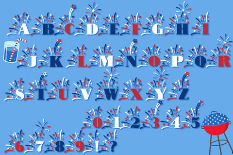 Fireworks SVG Alphabet SVG Feya's Fonts and Crafts 