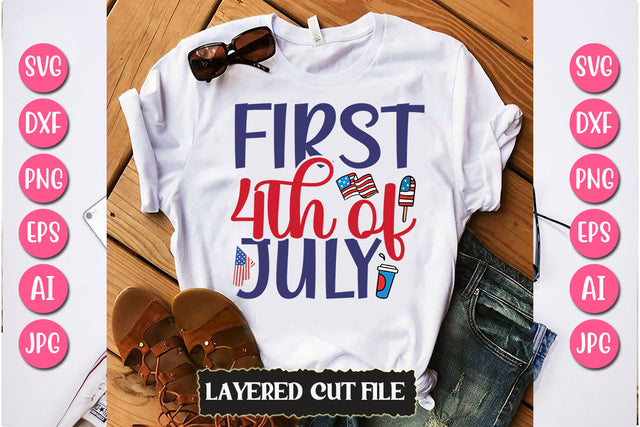 First 4th Of July SVG Cut File SVG Newmockups 