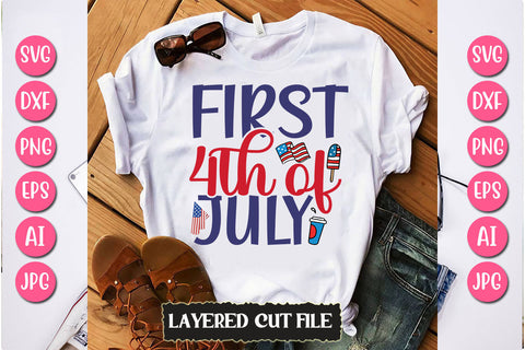 First 4th Of July SVG Cut File SVG Newmockups 
