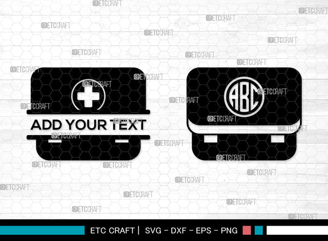 First Aid Kit Monogram SVG, Circle Monogram SVG, Emergency Kit Medicine Svg, First Aid Svg, Medicine Kit Svg, Health Care Box Svg, First Aid Kit SVG ETC Craft 