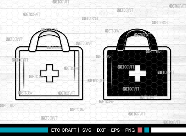 First Aid Kit SVG, Emergency Kit Medicine Svg, First Aid Svg, Medicine Kit Svg, Health Care Box Svg, First Aid Kit SVG ETC Craft 