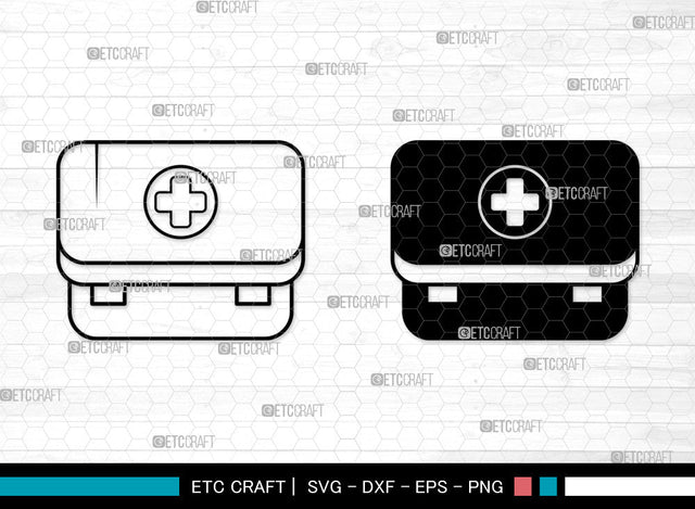 First Aid Kit SVG, Emergency Kit Medicine Svg, First Aid Svg, Medicine Kit Svg, Health Care Box Svg, First Aid Kit SVG ETC Craft 