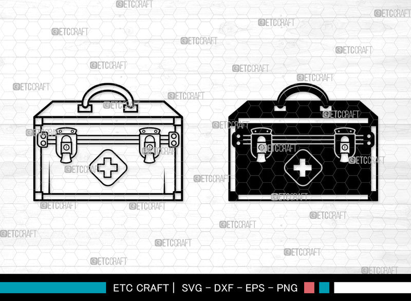 First Aid Kit SVG, Emergency Kit Medicine Svg, First Aid Svg, Medicine Kit Svg, Health Care Box Svg, First Aid Kit SVG ETC Craft 