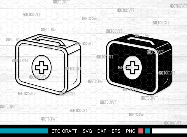 First Aid Kit SVG, Emergency Kit Medicine Svg, First Aid Svg, Medicine Kit Svg, Health Care Box Svg, First Aid Kit SVG ETC Craft 