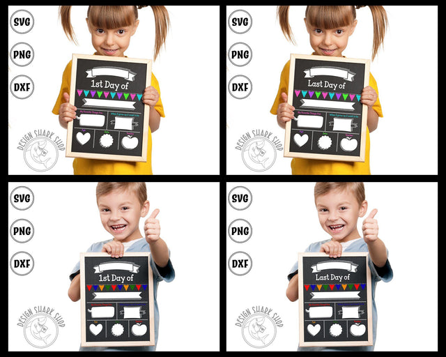 First and Last day of School Set SVG Design Shark
